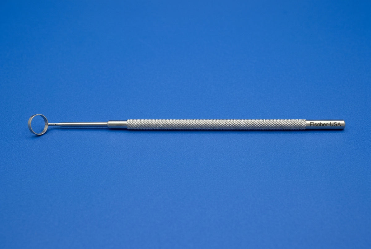 8721 Hyver PRK/LASEK alcohol well 3 3/4", 9.5mm, 3mm ring height, semi sharp bottom edge, round handle