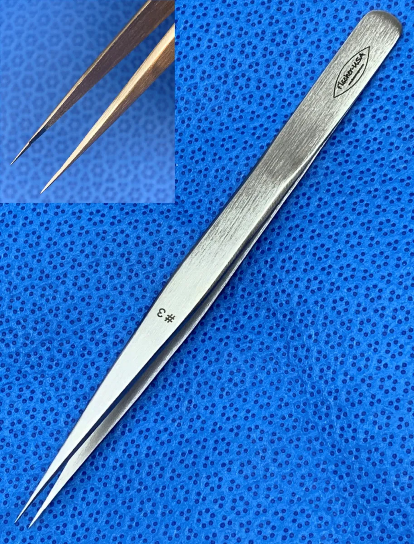 FF-6906 Jewelers #3 Forceps with 5mm Platform at Tips