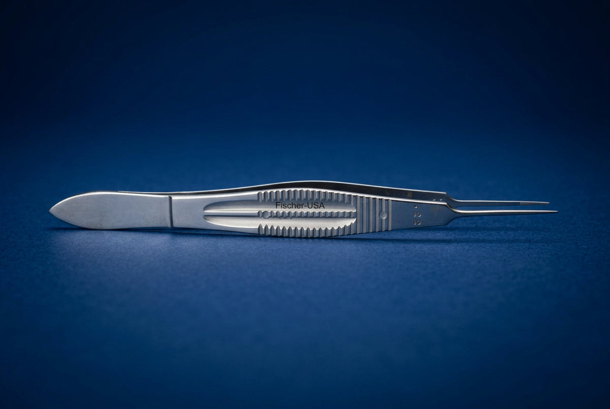 FF6719 Castroviejo – Suture Forceps - 1x2 Teeth – 6mm Tying Platform - .22mm