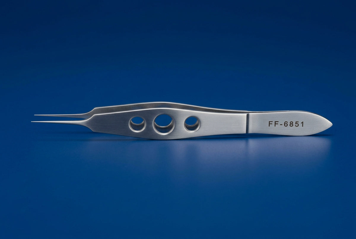 FF6851 Livernois IOL Holding Forceps with Highly Polished Round Jaws - Straight