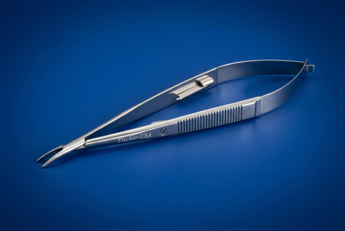FN5542 Castroviejo Curved Delicate Needle Holder w/Lock