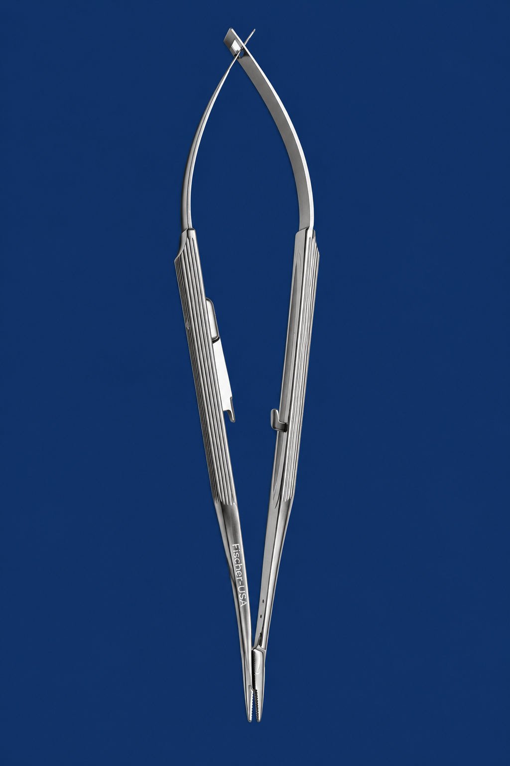 FN5600 McIntyre Fish Hook Needle Holder straight, with lock