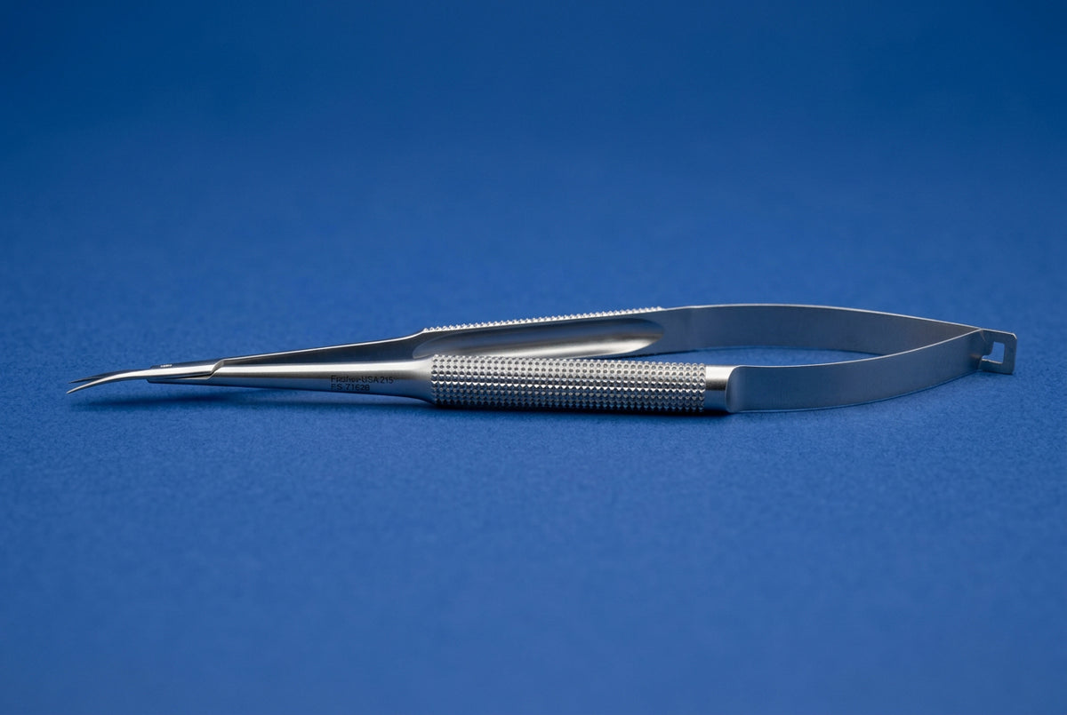 FS7652B Adventitia Suture Scissors – 6” Curved Blunt Tip – Round Handle-