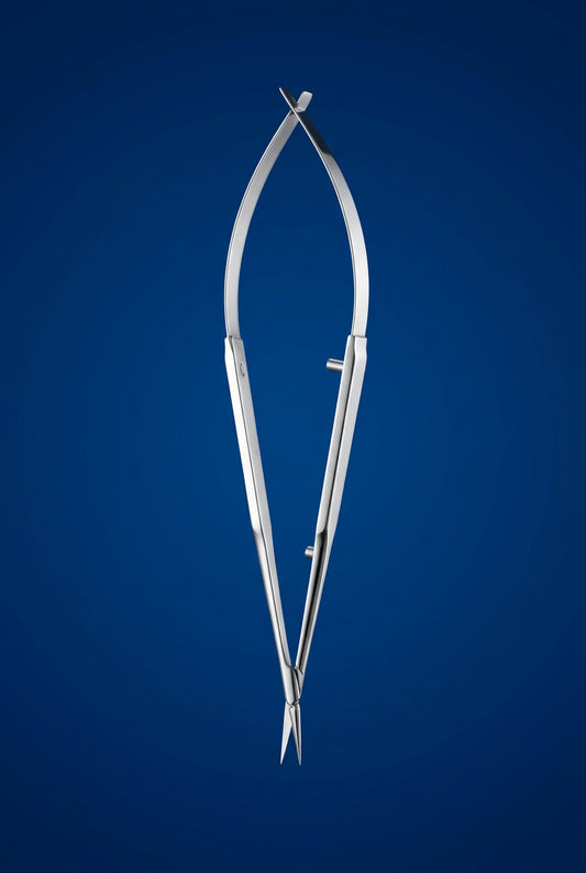FS7504 Uribe-Stern Scissors with 10mm Blades – Curved Angled Forward – Sharp Tips