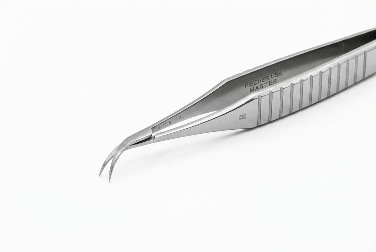 FS7697 Nordan Corneal Scissors Right w/ 7mm Curved Delicate Blades