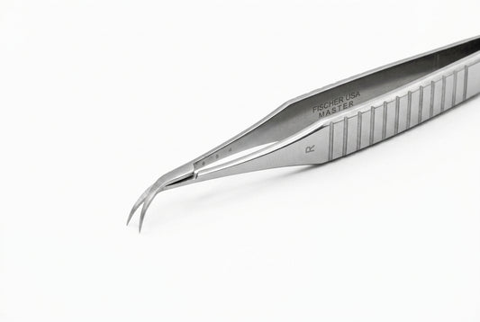 FS7697 Nordan Corneal Scissors Right w/ 7mm Curved Delicate Blades