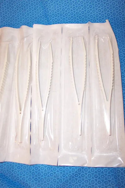 MG-8988P-S White Sterile Disposable Reinforced Nylon Forceps