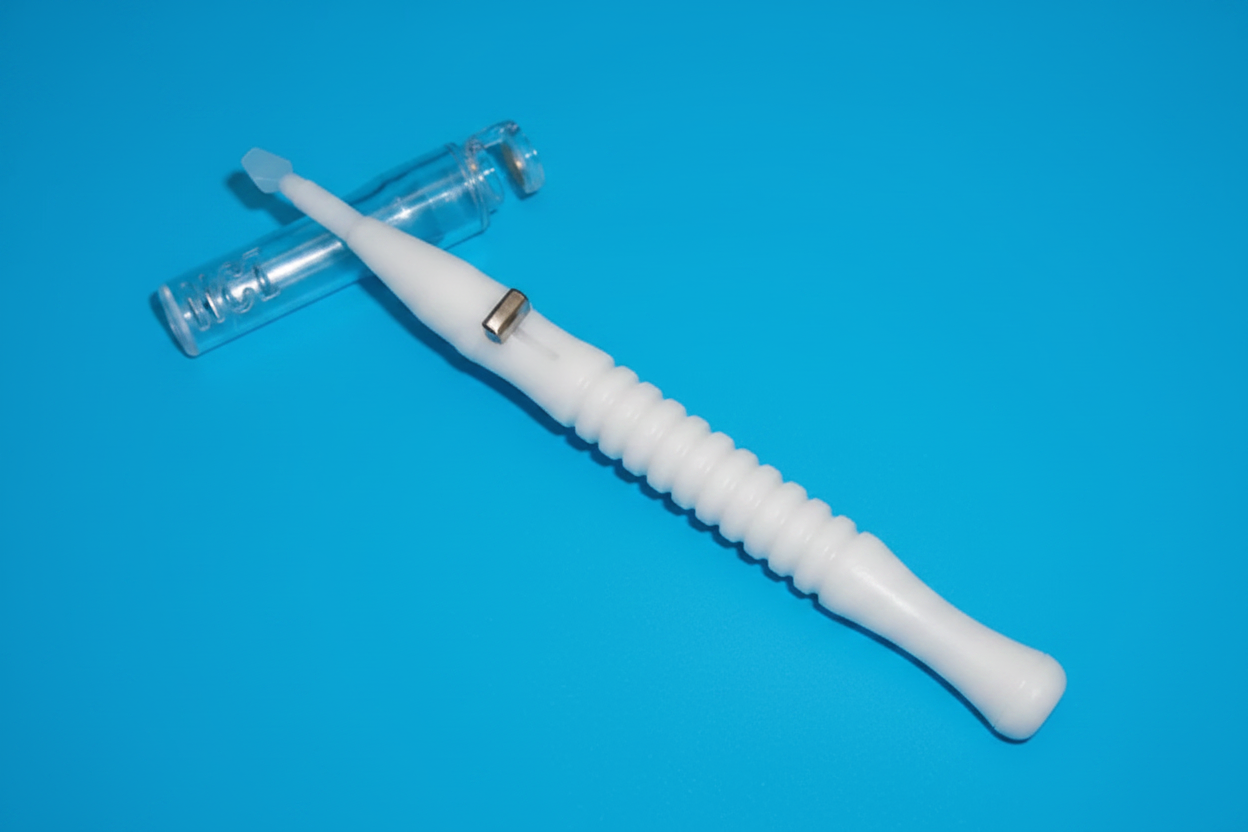 Surgical Instrument on Blue Background